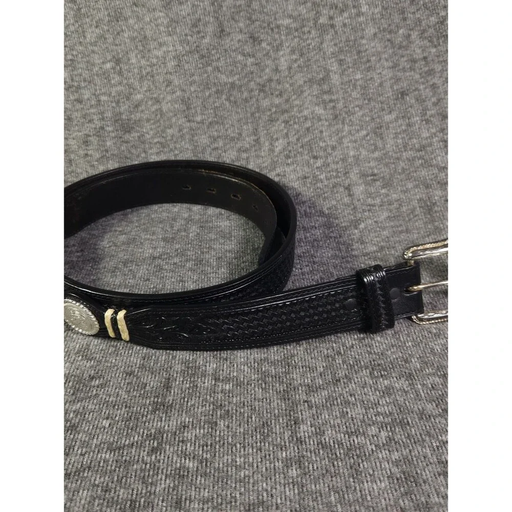 Men's 3D Conpany Brown Or Black Leather Western Belt with Decorative Concho 44
